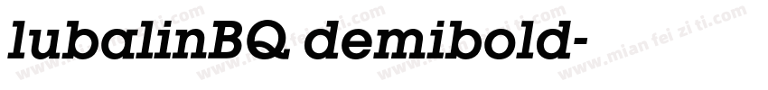 lubalinBQ demibold字体转换